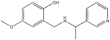 4-methoxy-2-({[1-(pyridin-3-yl)ethyl]amino}methyl)phenol Structure