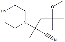 4-methoxy-2,4-dimethyl-2-(piperazin-1-yl)pentanenitrile 구조식 이미지