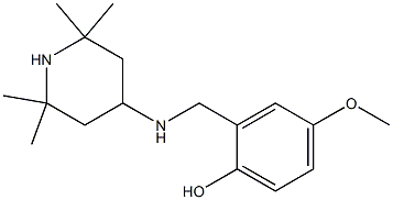 4-methoxy-2-{[(2,2,6,6-tetramethylpiperidin-4-yl)amino]methyl}phenol Structure