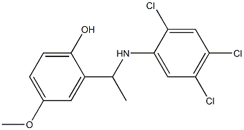 4-methoxy-2-{1-[(2,4,5-trichlorophenyl)amino]ethyl}phenol Structure