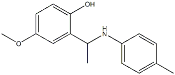 4-methoxy-2-{1-[(4-methylphenyl)amino]ethyl}phenol 구조식 이미지