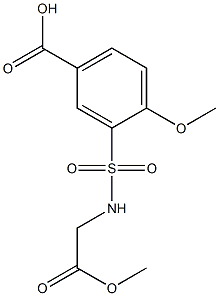 4-methoxy-3-[(2-methoxy-2-oxoethyl)sulfamoyl]benzoic acid Structure