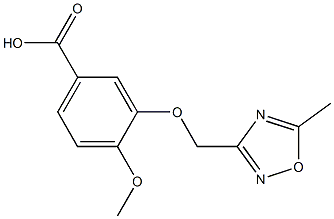 4-methoxy-3-[(5-methyl-1,2,4-oxadiazol-3-yl)methoxy]benzoic acid 구조식 이미지