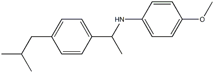 4-methoxy-N-{1-[4-(2-methylpropyl)phenyl]ethyl}aniline Structure