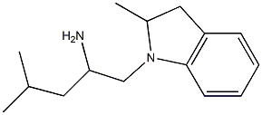 4-methyl-1-(2-methyl-2,3-dihydro-1H-indol-1-yl)pentan-2-amine 구조식 이미지