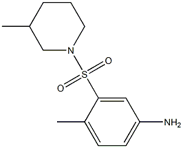 4-methyl-3-[(3-methylpiperidine-1-)sulfonyl]aniline 구조식 이미지