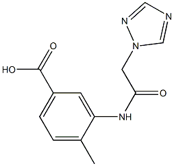 4-methyl-3-[2-(1H-1,2,4-triazol-1-yl)acetamido]benzoic acid 구조식 이미지