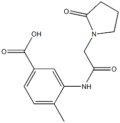 4-methyl-3-[2-(2-oxopyrrolidin-1-yl)acetamido]benzoic acid Structure