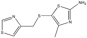 4-methyl-5-[(1,3-thiazol-4-ylmethyl)sulfanyl]-1,3-thiazol-2-amine 구조식 이미지