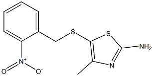 4-methyl-5-[(2-nitrobenzyl)thio]-1,3-thiazol-2-amine 구조식 이미지