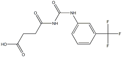 4-oxo-4-({[3-(trifluoromethyl)phenyl]carbamoyl}amino)butanoic acid 구조식 이미지