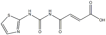 4-oxo-4-[(1,3-thiazol-2-ylcarbamoyl)amino]but-2-enoic acid 구조식 이미지