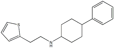 4-phenyl-N-[2-(thiophen-2-yl)ethyl]cyclohexan-1-amine 구조식 이미지