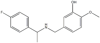 5-({[1-(4-fluorophenyl)ethyl]amino}methyl)-2-methoxyphenol Structure