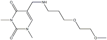 5-({[3-(2-methoxyethoxy)propyl]amino}methyl)-1,3-dimethyl-1,2,3,4-tetrahydropyrimidine-2,4-dione Structure