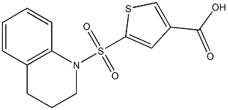 5-(1,2,3,4-tetrahydroquinoline-1-sulfonyl)thiophene-3-carboxylic acid 구조식 이미지