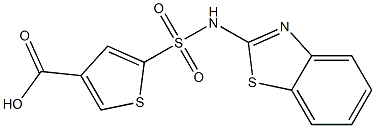 5-(1,3-benzothiazol-2-ylsulfamoyl)thiophene-3-carboxylic acid Structure