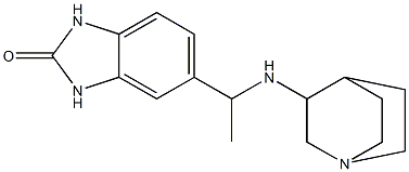 5-(1-{1-azabicyclo[2.2.2]octan-3-ylamino}ethyl)-2,3-dihydro-1H-1,3-benzodiazol-2-one Structure