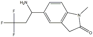5-(1-amino-3,3,3-trifluoropropyl)-1-methyl-2,3-dihydro-1H-indol-2-one 구조식 이미지