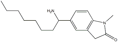 5-(1-aminooctyl)-1-methyl-2,3-dihydro-1H-indol-2-one Structure