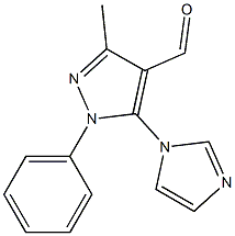 5-(1H-imidazol-1-yl)-3-methyl-1-phenyl-1H-pyrazole-4-carbaldehyde 구조식 이미지