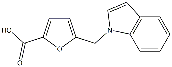 5-(1H-indol-1-ylmethyl)furan-2-carboxylic acid Structure