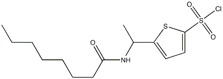 5-(1-octanamidoethyl)thiophene-2-sulfonyl chloride Structure
