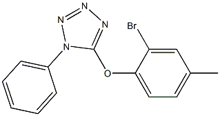 5-(2-bromo-4-methylphenoxy)-1-phenyl-1H-1,2,3,4-tetrazole 구조식 이미지
