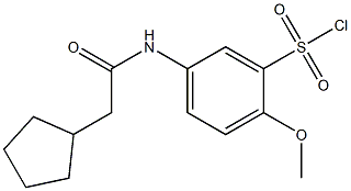5-(2-cyclopentylacetamido)-2-methoxybenzene-1-sulfonyl chloride 구조식 이미지