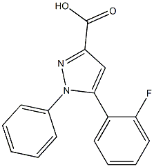 5-(2-fluorophenyl)-1-phenyl-1H-pyrazole-3-carboxylic acid 구조식 이미지