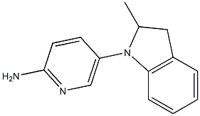 5-(2-methyl-2,3-dihydro-1H-indol-1-yl)pyridin-2-amine Structure