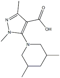 5-(3,5-dimethylpiperidin-1-yl)-1,3-dimethyl-1H-pyrazole-4-carboxylic acid Structure