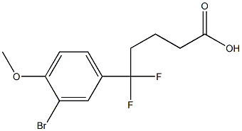 5-(3-bromo-4-methoxyphenyl)-5,5-difluoropentanoic acid Structure