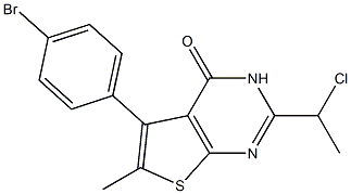 5-(4-bromophenyl)-2-(1-chloroethyl)-6-methyl-3H,4H-thieno[2,3-d]pyrimidin-4-one 구조식 이미지