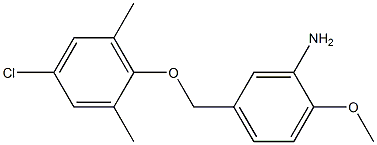 5-(4-chloro-2,6-dimethylphenoxymethyl)-2-methoxyaniline 구조식 이미지