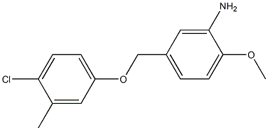 5-(4-chloro-3-methylphenoxymethyl)-2-methoxyaniline 구조식 이미지