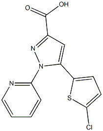 5-(5-chlorothiophen-2-yl)-1-(pyridin-2-yl)-1H-pyrazole-3-carboxylic acid 구조식 이미지