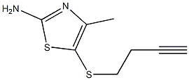 5-(but-3-ynylthio)-4-methyl-1,3-thiazol-2-amine Structure