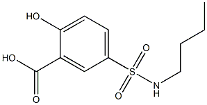 5-(butylsulfamoyl)-2-hydroxybenzoic acid Structure