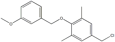 5-(chloromethyl)-2-[(3-methoxyphenyl)methoxy]-1,3-dimethylbenzene 구조식 이미지