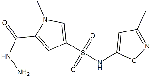 5-(hydrazinocarbonyl)-1-methyl-N-(3-methylisoxazol-5-yl)-1H-pyrrole-3-sulfonamide Structure