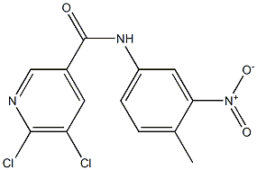 5,6-dichloro-N-(4-methyl-3-nitrophenyl)pyridine-3-carboxamide 구조식 이미지