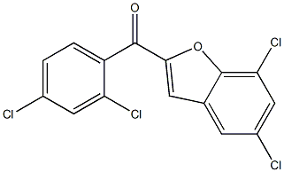 5,7-dichloro-2-[(2,4-dichlorophenyl)carbonyl]-1-benzofuran Structure