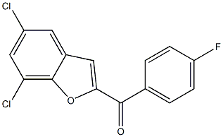 5,7-dichloro-2-[(4-fluorophenyl)carbonyl]-1-benzofuran Structure