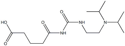 5-[({2-[bis(propan-2-yl)amino]ethyl}carbamoyl)amino]-5-oxopentanoic acid Structure