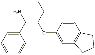 5-[(1-amino-1-phenylbutan-2-yl)oxy]-2,3-dihydro-1H-indene Structure