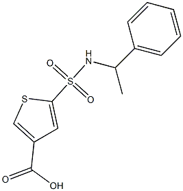 5-[(1-phenylethyl)sulfamoyl]thiophene-3-carboxylic acid Structure