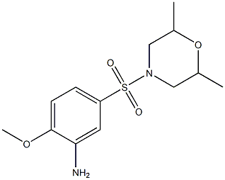 5-[(2,6-dimethylmorpholine-4-)sulfonyl]-2-methoxyaniline Structure