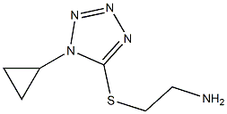 5-[(2-aminoethyl)sulfanyl]-1-cyclopropyl-1H-1,2,3,4-tetrazole 구조식 이미지