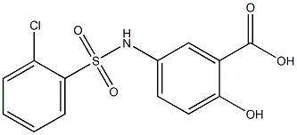 5-[(2-chlorobenzene)sulfonamido]-2-hydroxybenzoic acid Structure